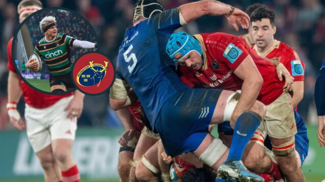 two layer image of Tadhg Beirne and Henry Pollock