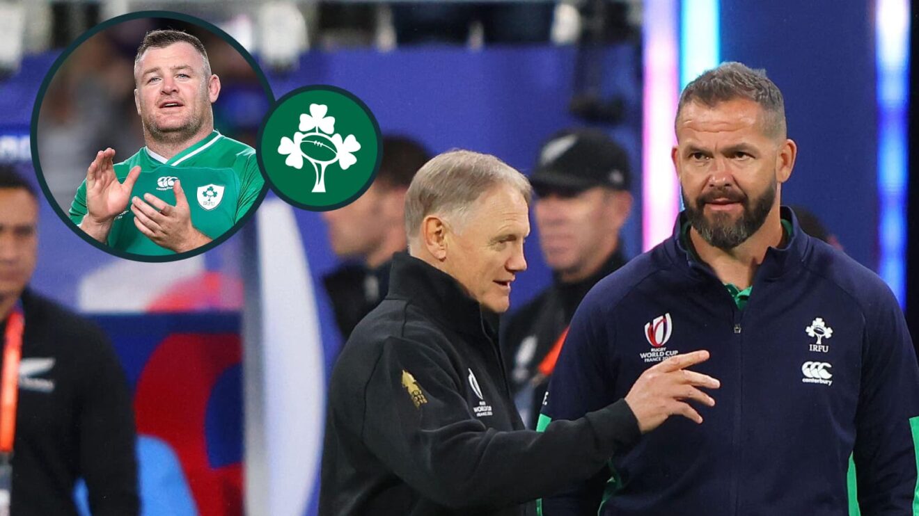 two layer image of Andy Farrell and Dave Kilcoyne