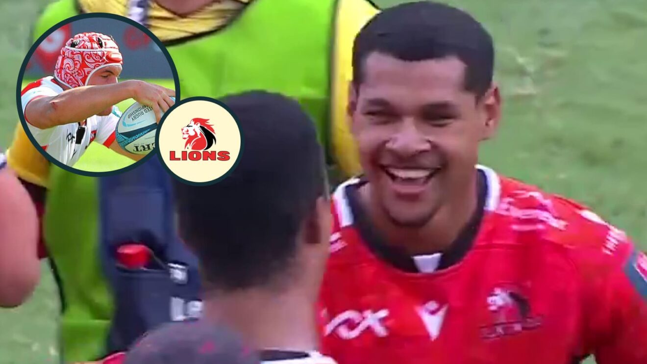 Lions scrum-half Hamish Pead and an inset of flanker Ruan Venter.