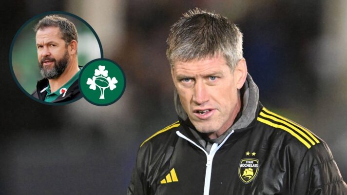 La Rochelle head coach Ronan O'Gara and current Ireland boss Andy Farrell (inset).