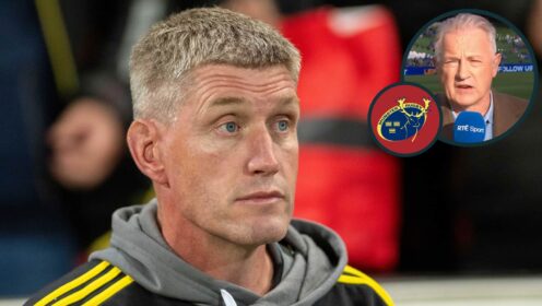 La Rochelle head coach and Munster legend Ronan O'Gara, and former Ireland boss Eddie O'Sullivan (inset).