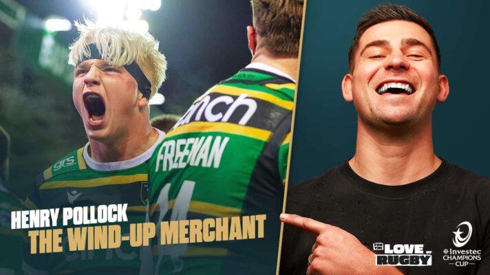 Northampton Saints star Henry Pollock with England legend Ben Youngs.