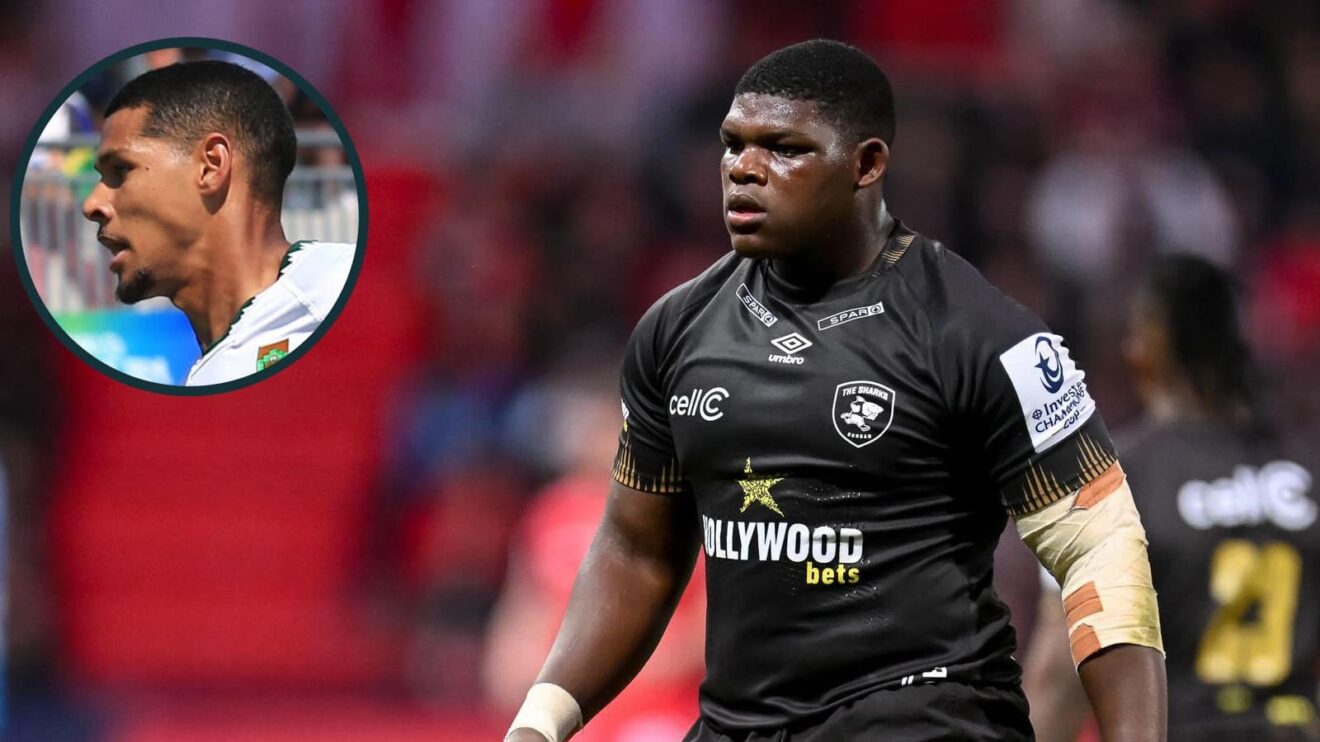 Junior Springboks flanker Batho Hlekani and an inset of scrum-half Haashim Pead.