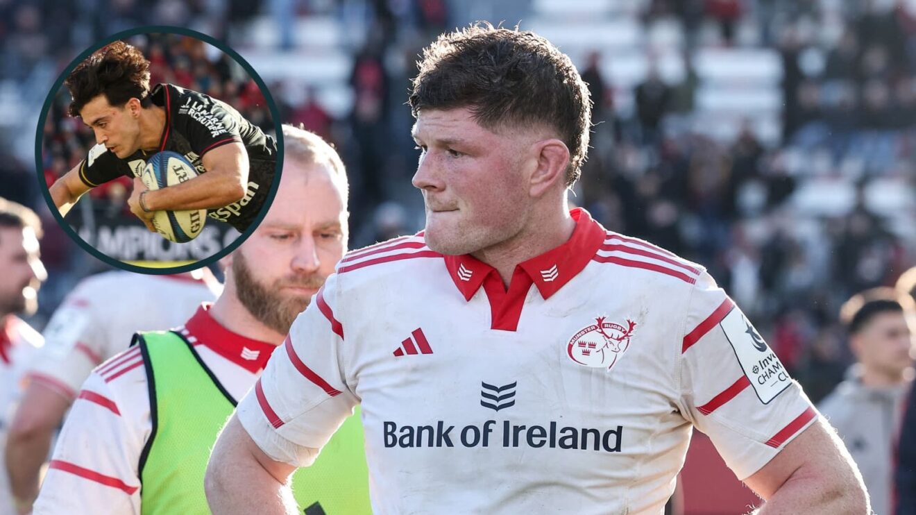 two layer image of Munster's Jack O'Donoghue and Toulon's Marius Domon
