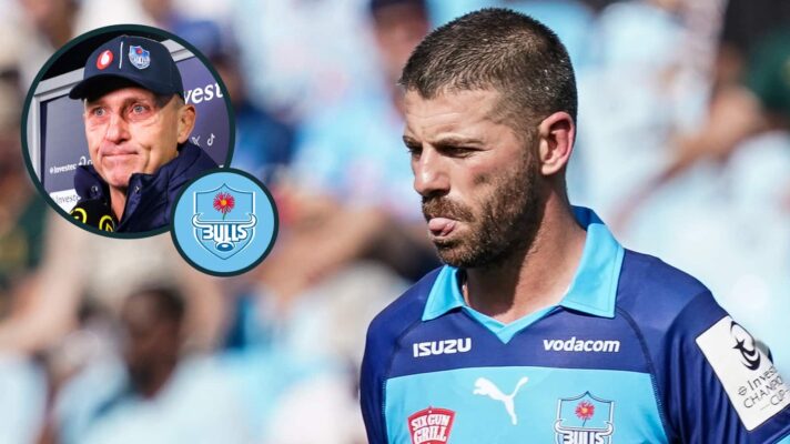 Bulls back Willie Le Roux (INPHO/Willem Loock/EPCR Rugby) and an inset of head coach Johan Ackermann (INPHO/Tom O'Hanlon/EPCR Rugby)