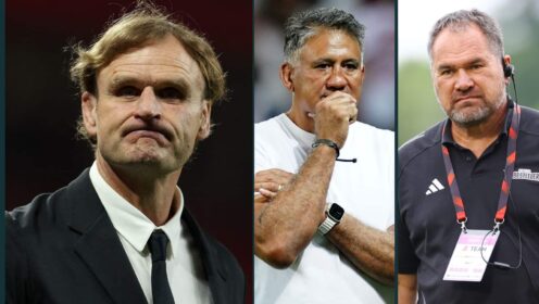 Rugby coaches Scott Robertson, Jamie Joseph and Dave Rennie.