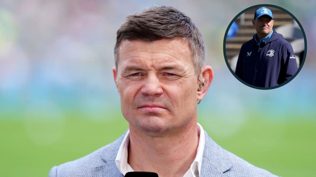 Ireland legend Brian O'Driscoll and Leinster senior coach Jacques Nienaber (inset).