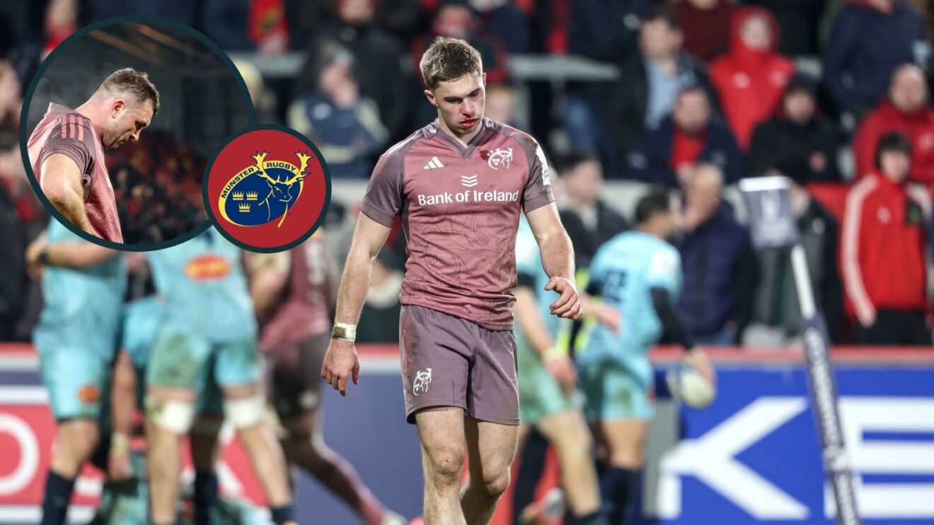 two layer Munster image of Jack Crowley and Tadhg Beirne