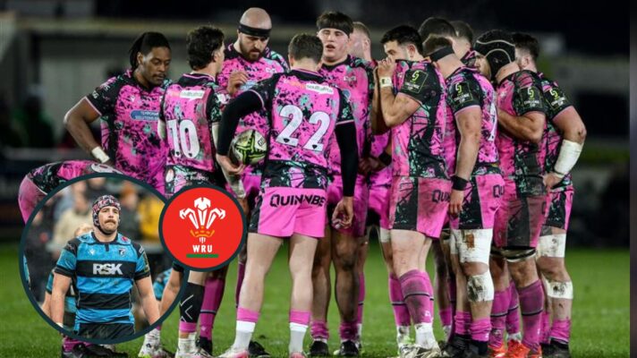 two layer image of Ospreys and Cardiff