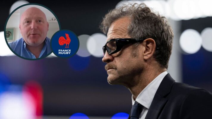 France head coach Fabien Galthie and ex-Ireland hooker Bernard Jackman (inset).