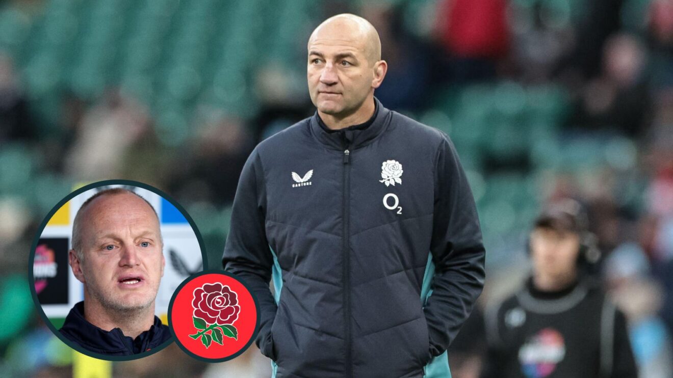 A two layered image of Steve Borthwick and Lee Blackett