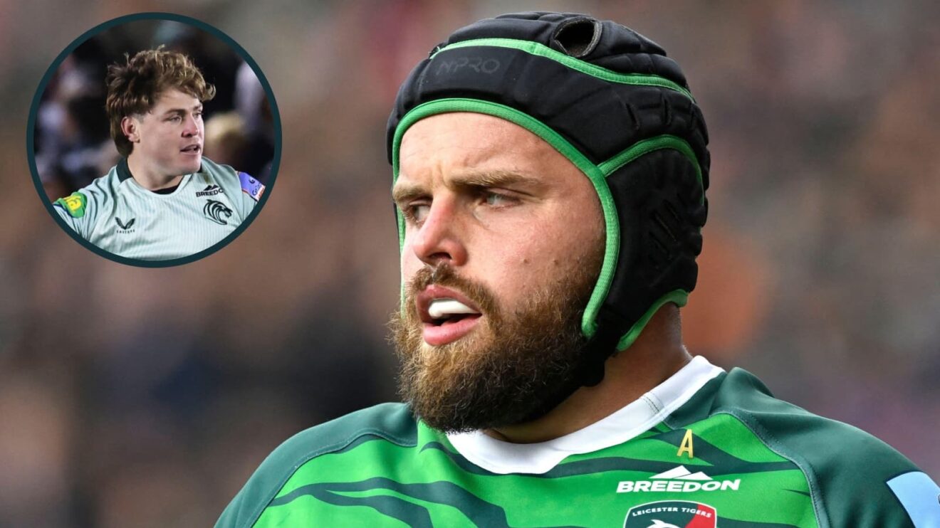 two layer image of Leicester's Nicky Smith and James O'Connor