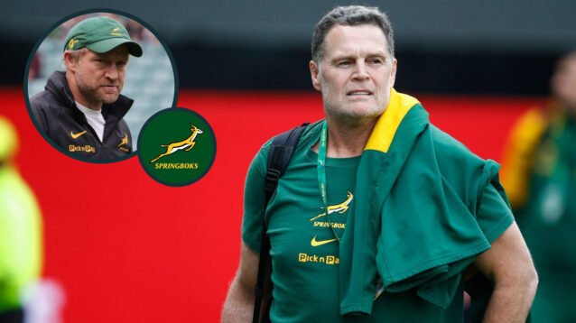 Springboks: Rassie Erasmus uses ‘classic example’ of Jacques Nienaber to prove his point on Tony Brown contract situation