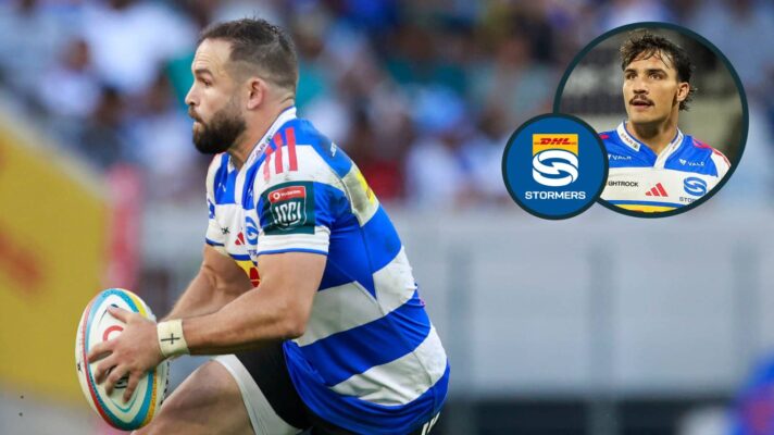 Cobus Reinach and Jonathan Roche (inset) in action for the Stormers.