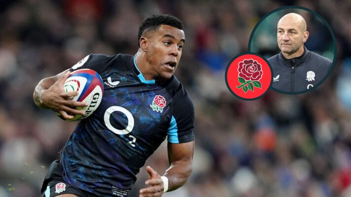 A two layered image of Immanuel Feyi-Waboso and Steve Borthwick