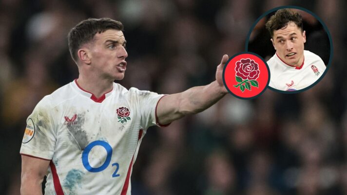 A two layered image of George Ford and Henry Arundell