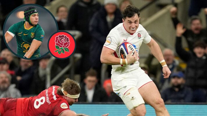 Henry Arundell in action for England against Wales.