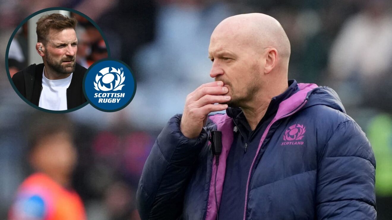 Scotland head coach Gregor Townsend and former captain John Barclay (inset).