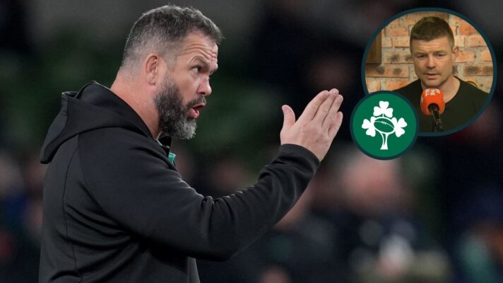 Ireland head coach Andy Farrell and former captain Brian O'Driscoll (inset).