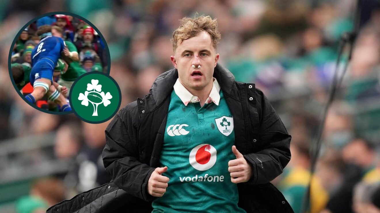 Craig Casey during the Six Nations match between Ireland and Italy.