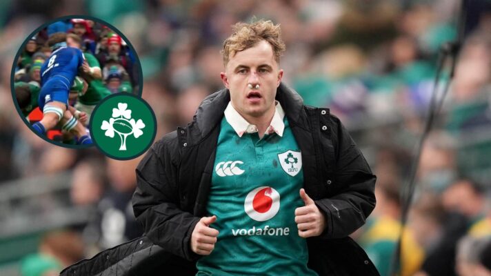 Craig Casey during the Six Nations match between Ireland and Italy.