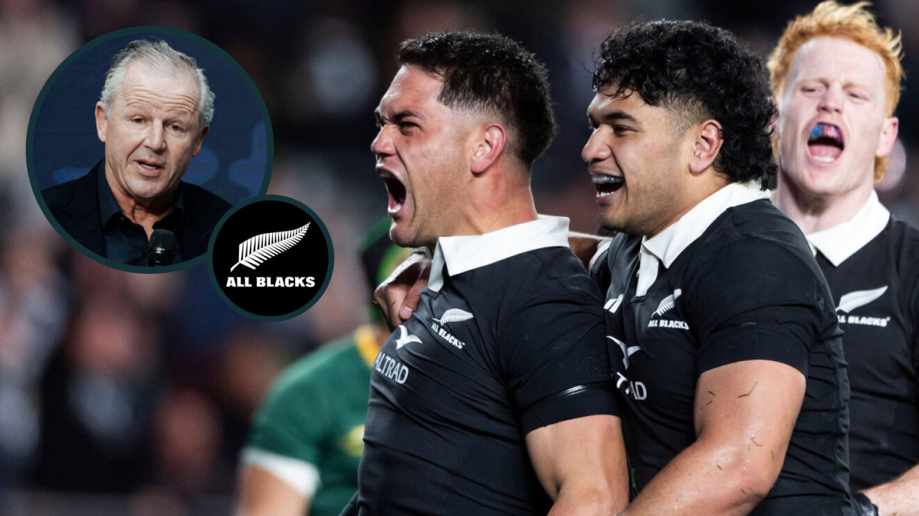 Sean Fitzpatrick and All Blacks players image