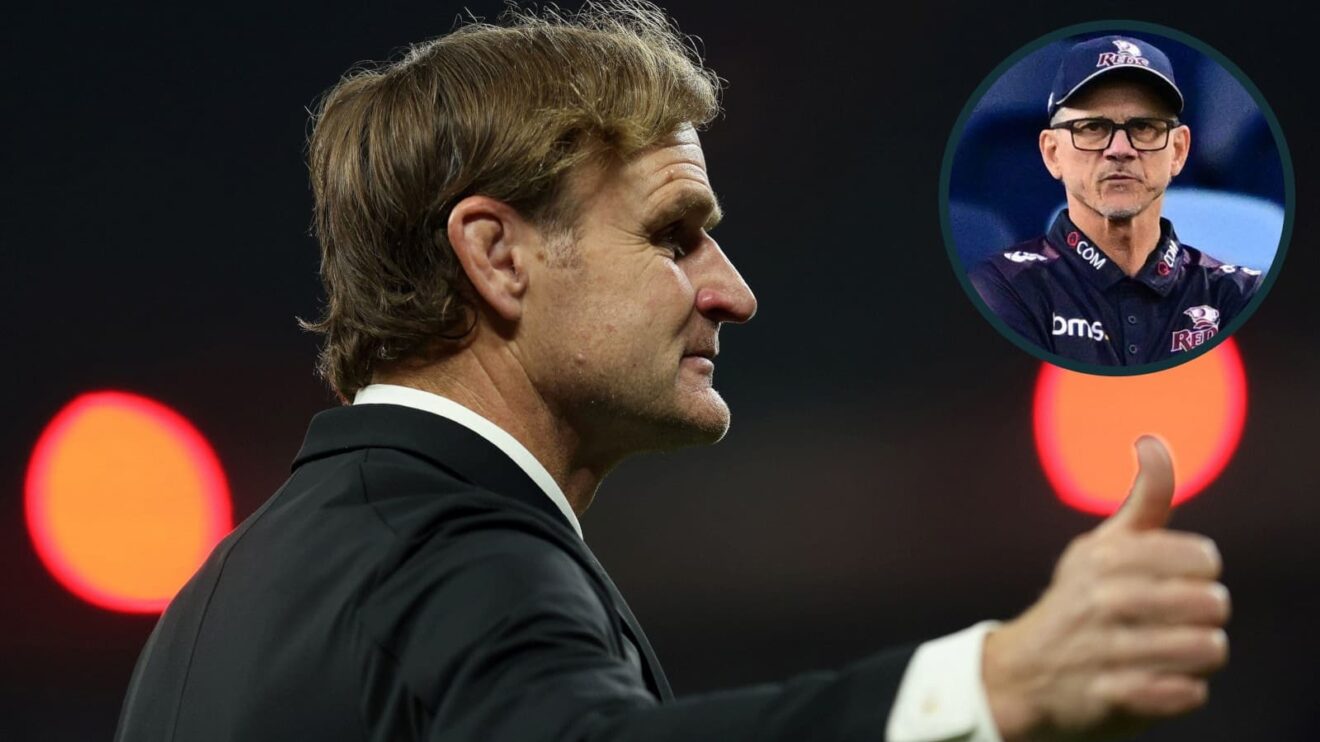 Former All Blacks head coach Scott Robertson and Joe Schmidt's successor at the Wallabies, Les Kiss (inset).