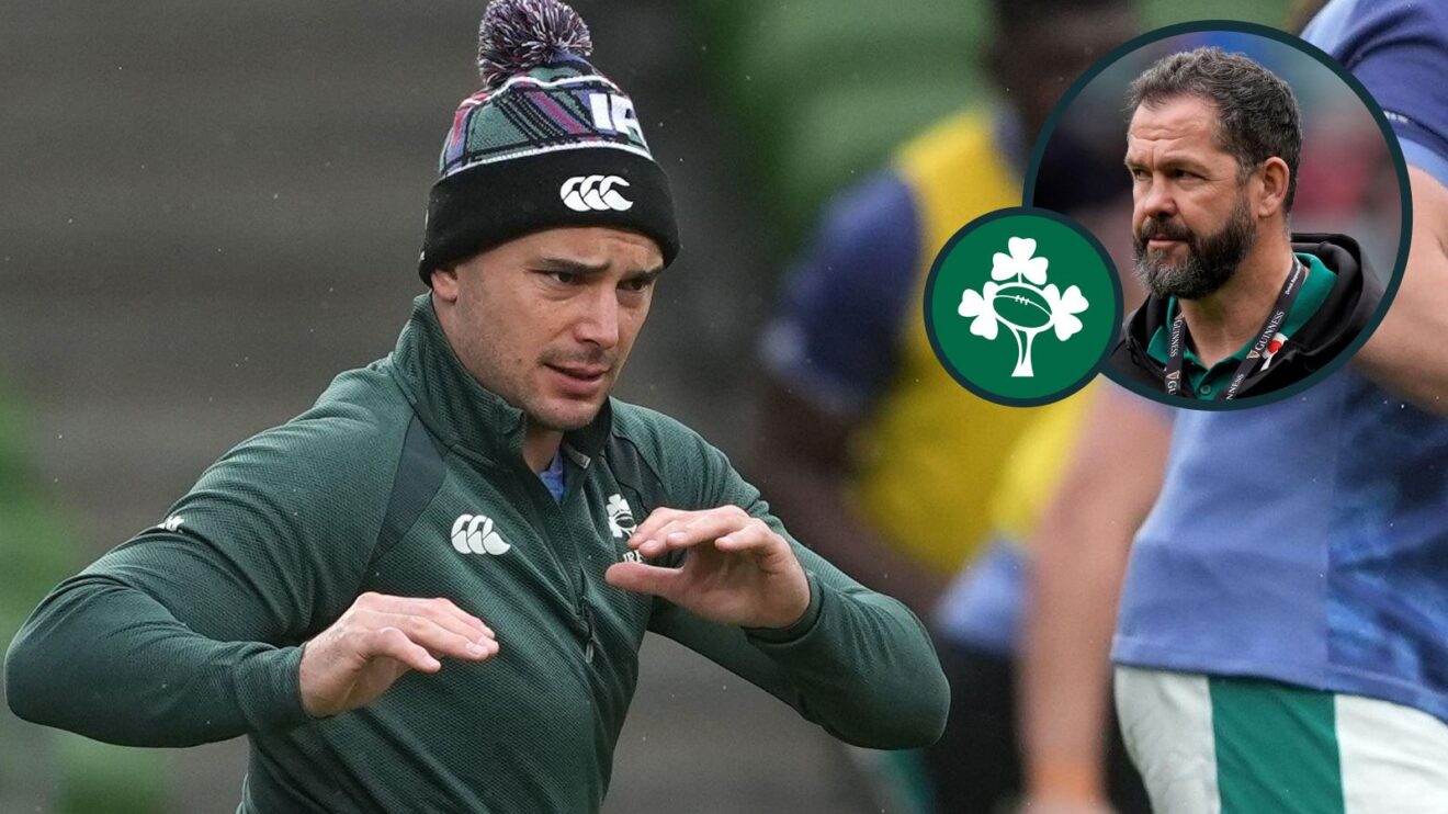 A two layered image of James Lowe and Andy Farrell