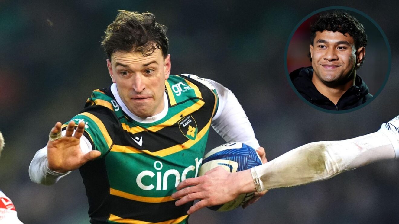 A two layered image of James Ramm and Kepu Tuipulotu