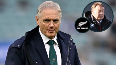 Joe Schmidt and Steve Hansen (inset), who are both in the frame for NZ Rugby role.