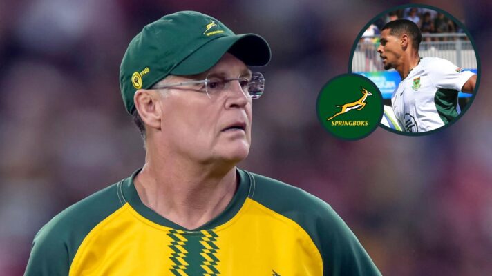 Springboks head coach Rassie Erasmus with an inset of Haashim Pead.