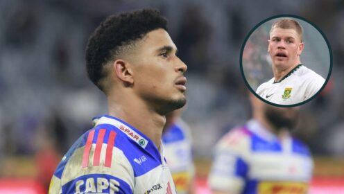 Sacha Feinbeg-Mngomezulu with an inset of Morne van den Berg.