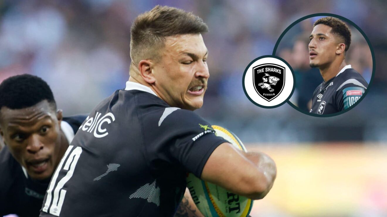 Sharks captain Andre Esterhuizen and an inset of Jordan Hendrikse.