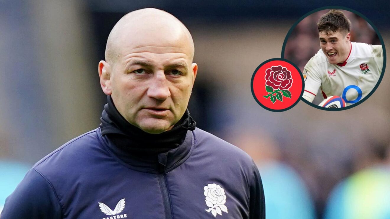 England head coach Steve Borthwick and versatile back Tommy Freeman (inset).