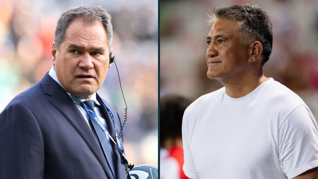 New Zealand coaches Dave Rennie and Jamie Joseph.