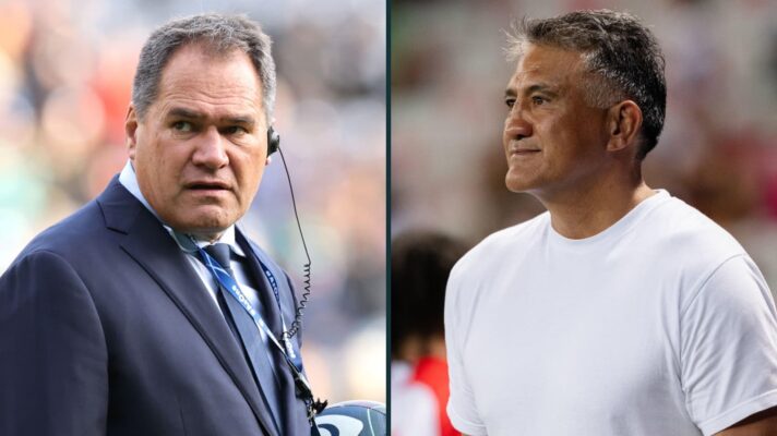 New Zealand coaches Dave Rennie and Jamie Joseph.