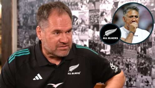 Dave Rennie with an inset of Jamie Joseph.