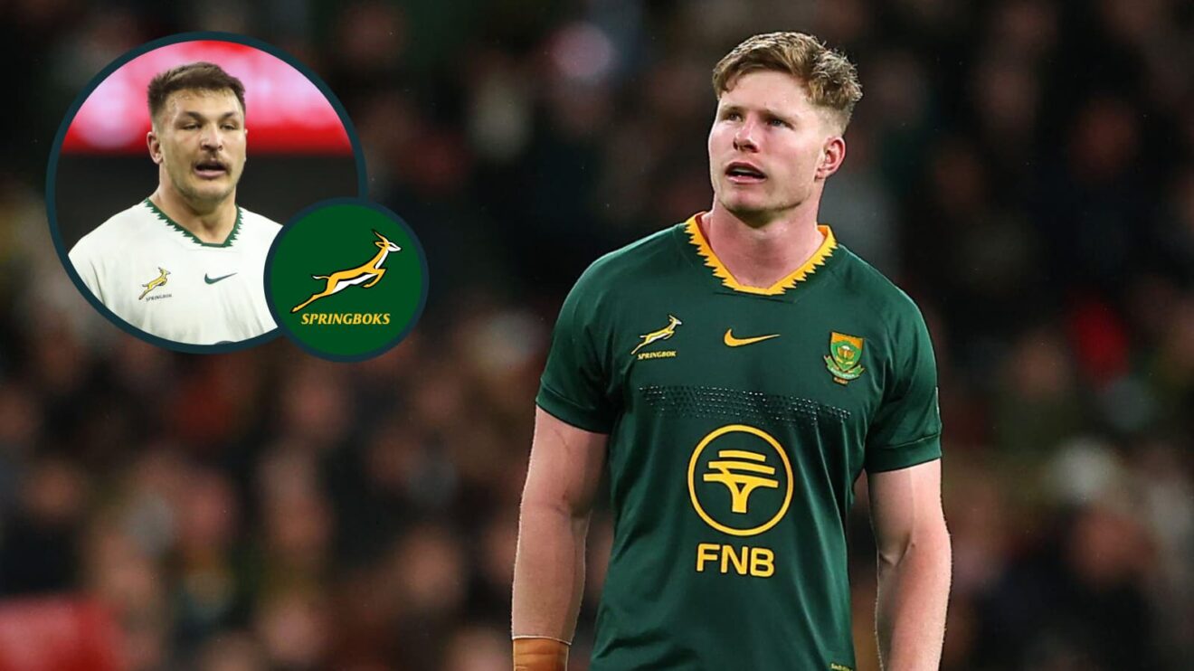 Springboks Ethan Hooker and Andre Esterhuizen.