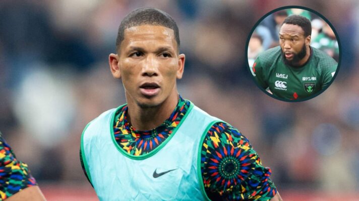 Springboks Manie Libbok and Lukhanyo Am.