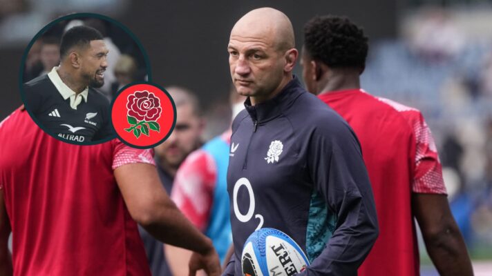 two layer image of Steve Borthwick and Ardie Savea