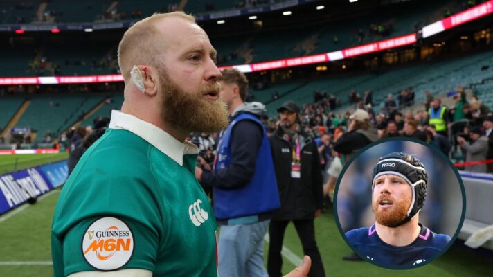 A two layered image of Jeremy Loughman (left) and Gregor Brown (right)