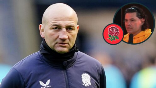 England head coach Steve Borthwick and Wallabies great Jeremy Paul (inset).