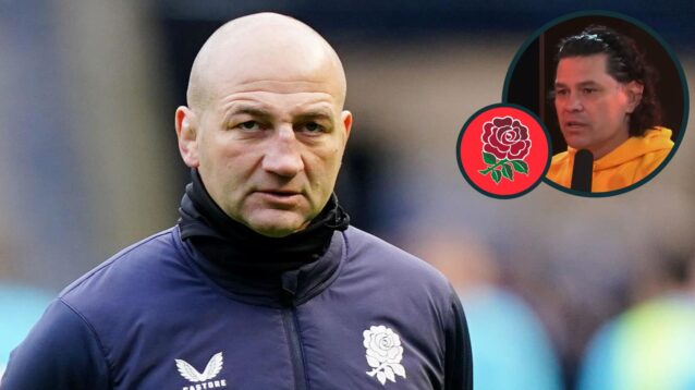 England head coach Steve Borthwick and Wallabies great Jeremy Paul (inset).