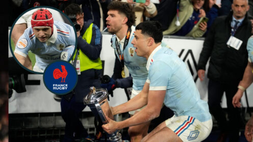 Louis Bielle-Biarrey try and celebration image