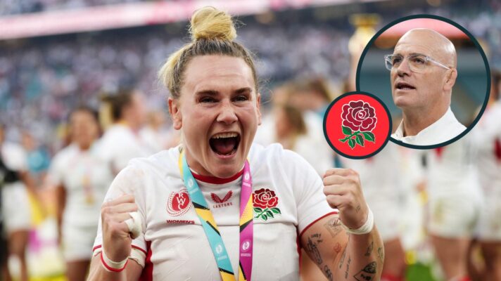 A two layered image of Meg Jones and John Mitchell