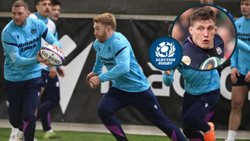 Finn Russell Kyle Steyn and Rory Darge image