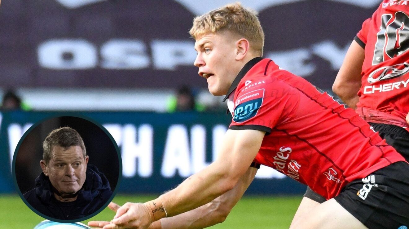 A two layered image of Morne van den Berg and Sean Everitt