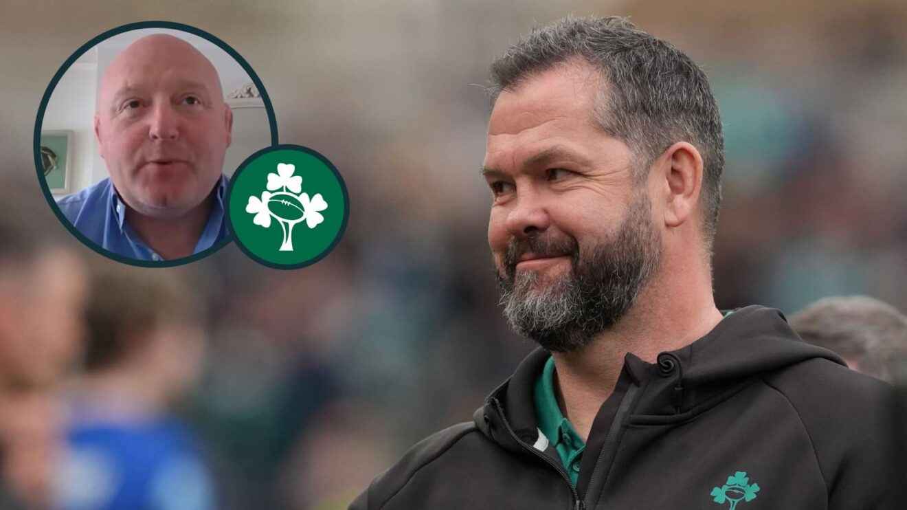 Ireland head coach Andy Farrell and respected pundit Bernard Jackman (inset).