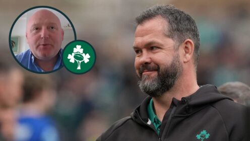 Ireland head coach Andy Farrell and respected pundit Bernard Jackman (inset).