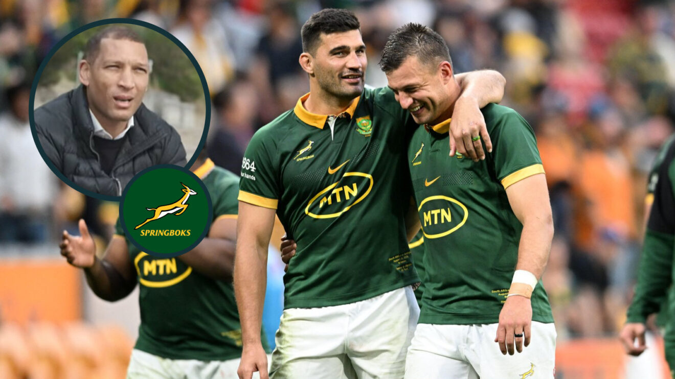 Gio Aplon Damian de Allende and Handre Pollard image